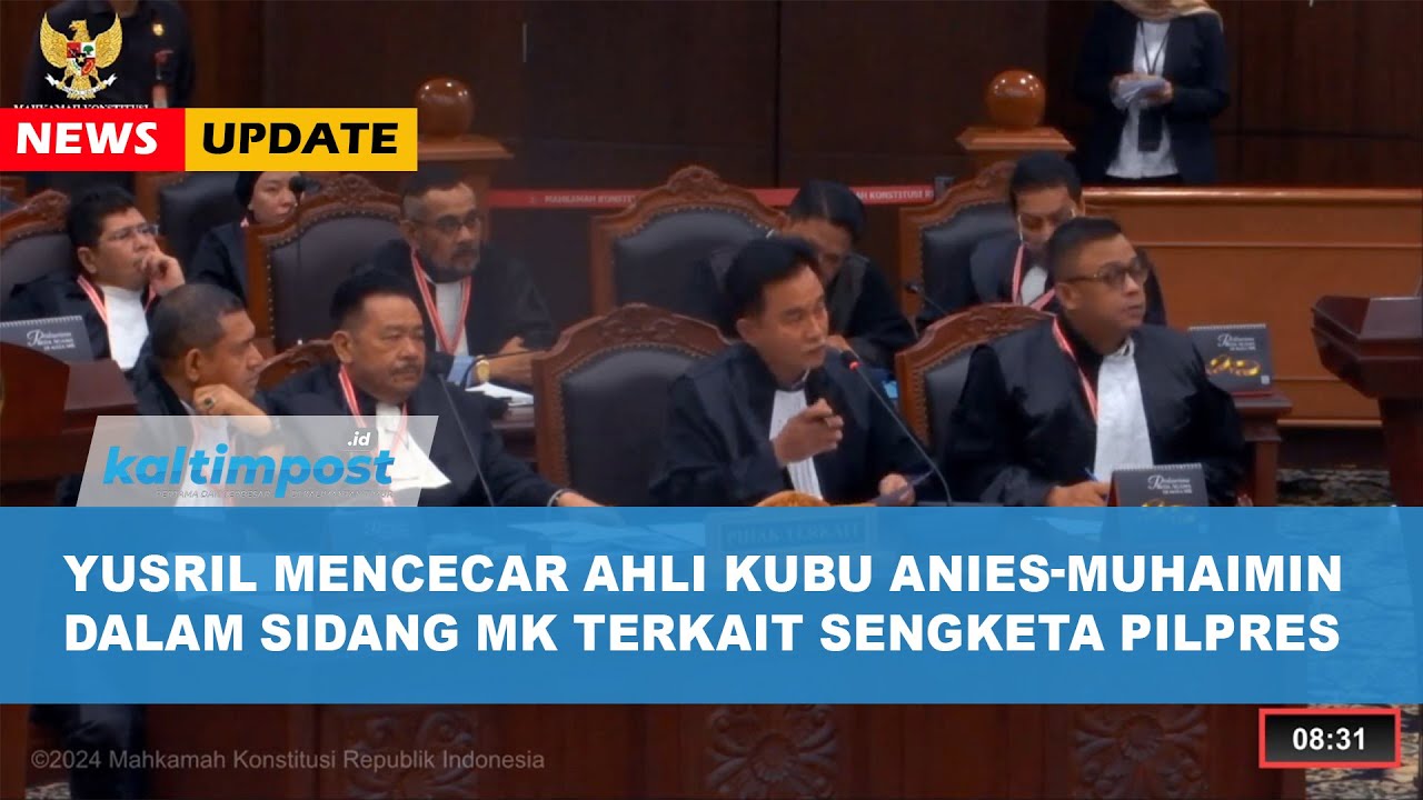 Yusril Mencecar Ahli Kubu Anies-Muhaimin dalam Sidang MK Terkait Sengketa Pilpres