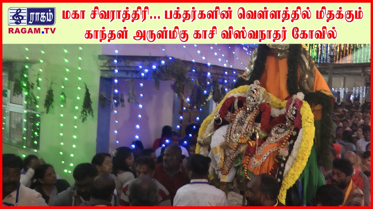 மகா சிவராத்திரி... பக்தர்களின் வெள்ளத்தில் மிதக்கும் அருள்மிகு காசி விஸ்வநாதர் கோவில் | #RAGAMNEWS