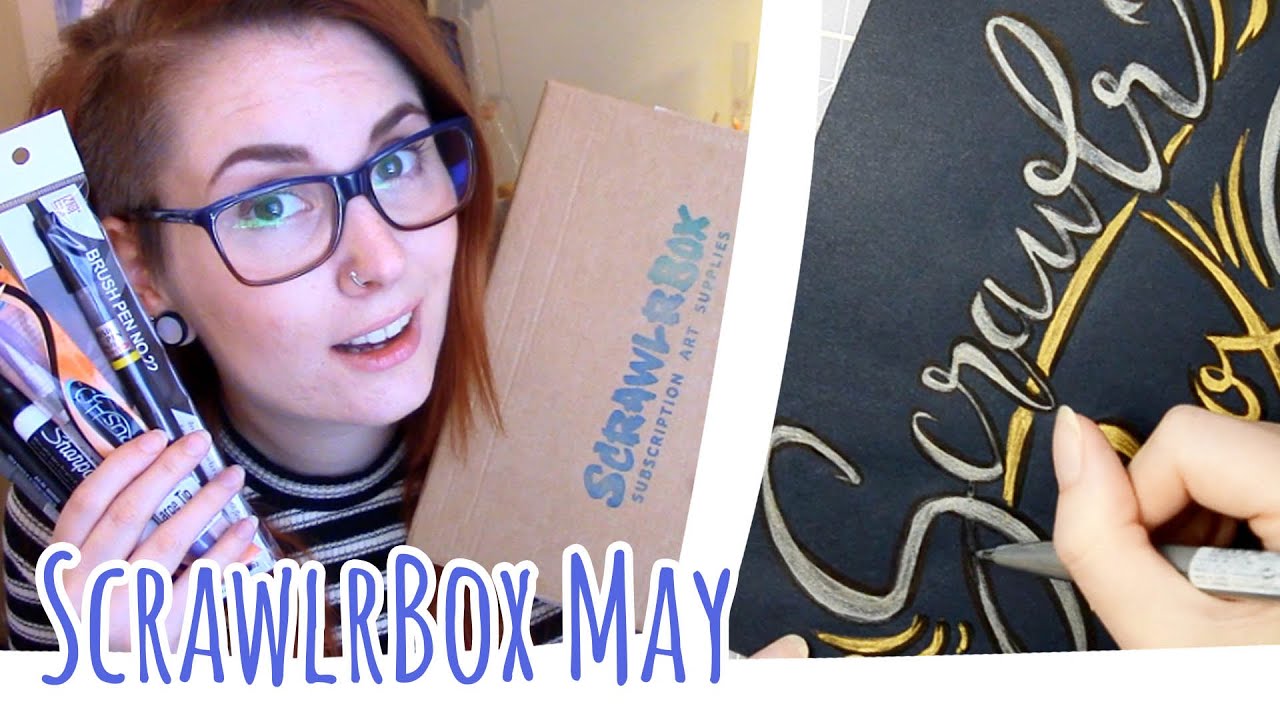 SCRAWLRBOX Art Box Unboxing + Speed Painting (Writing ScrawlrBox)