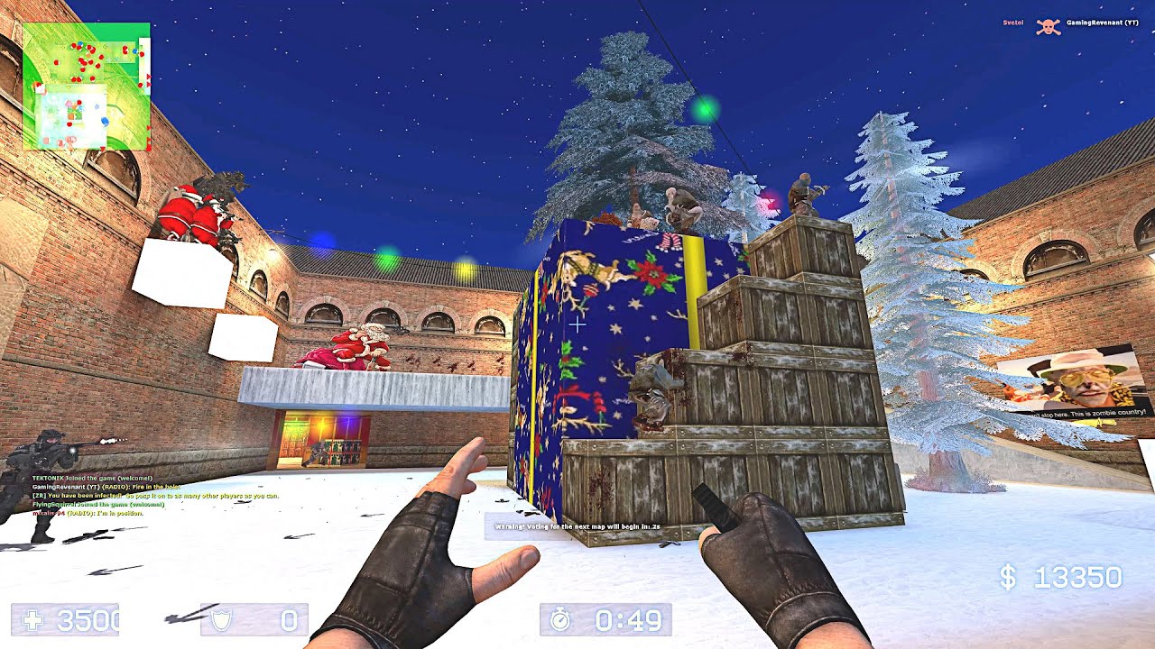 CSS: Zombie Survival Mod - zm_RUSH_XMAS_EH on Elite Hunterz (ALL SECRETS)