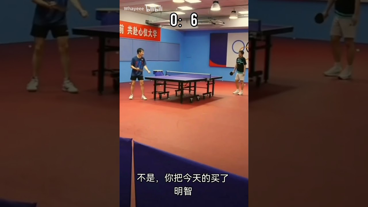 Forehand Challenge with Zhang Jike 张继科只用正手暴打一级运动员
