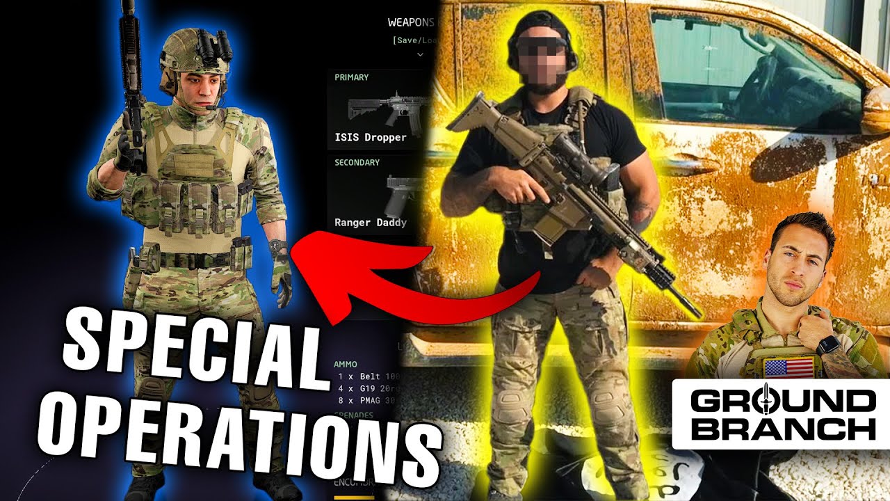 Veterans REAL Army Ranger Loadout In Ground Branch!!