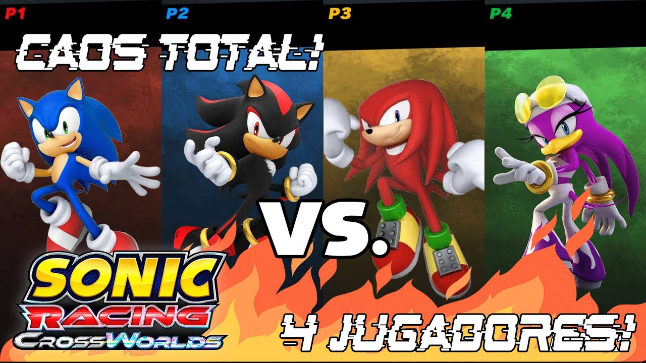 ¡Multiplayer Caótico en Sonic Racing CrossWorlds! 🏎️🔥 (Gameplay 4 Jugadores)