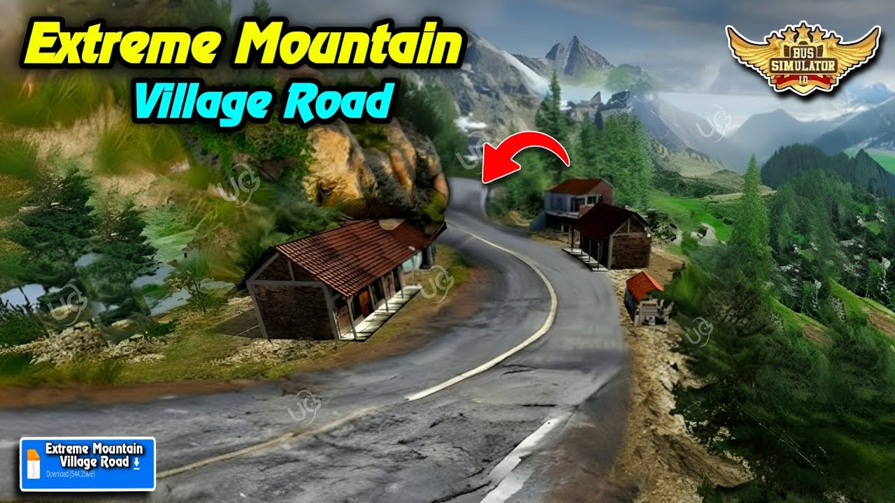 Map Mod Bussid 4.4.1- New Released Extreme Mountain Village Road Map Mod For Bus Simulator Indonesia