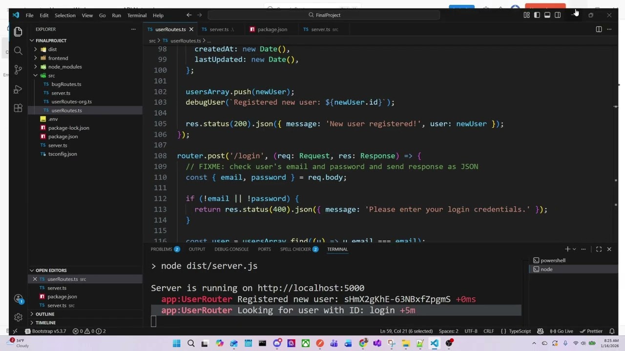 Лабораторная работа 01-02, часть 2 — Проект системы отслеживания ошибок — Маршруты API — Postman