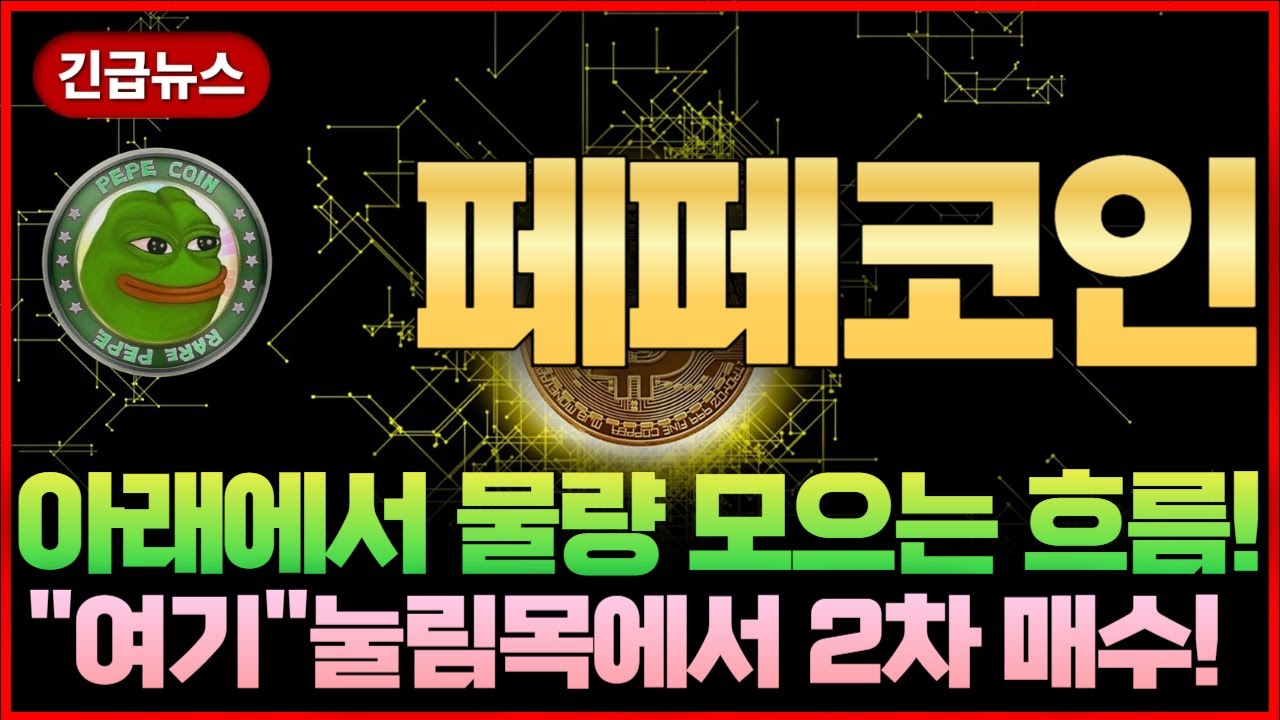 [페페코인] PEPE - 아래에서 물량 모으는 흐름! 
