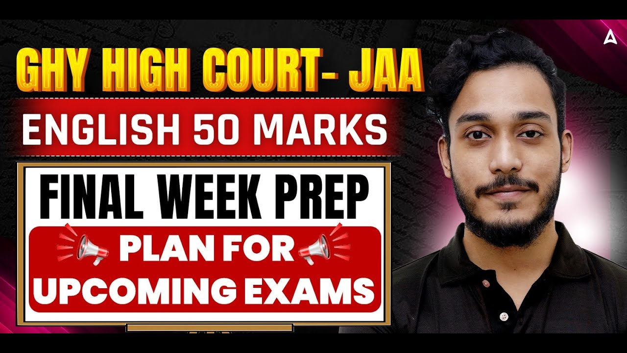 GAUHATI HIGH COURT English Preparation 2026  | Upcoming Exams Strategy | By Subhvam Sir