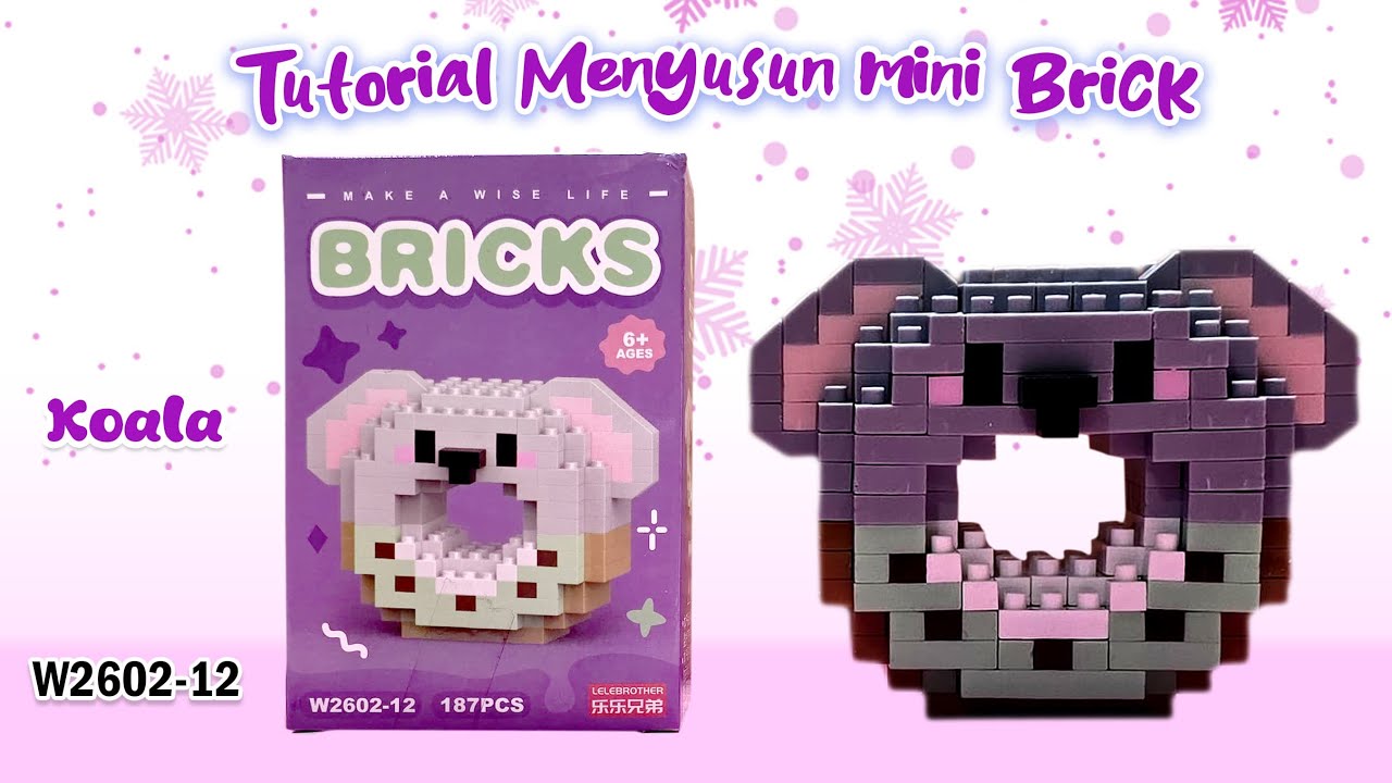 MEMBUAT LEGO MINI BRICKS NANO BLOCKS MAKE A WISE LIFE DONUT SERIES W2602-12 KOALA
