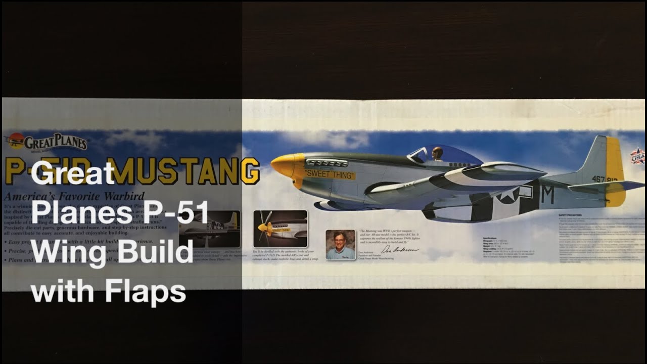 Сборка крыла Great Planes P-51 с закрылками