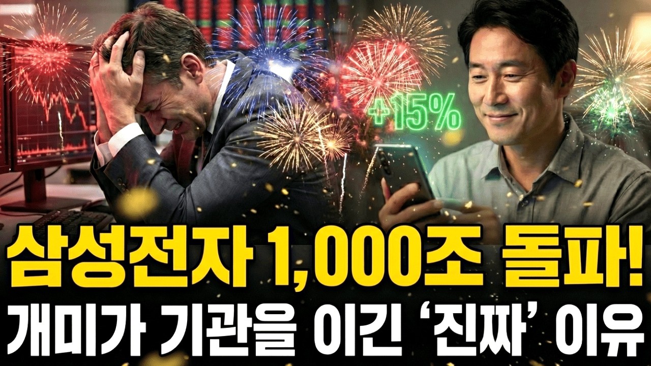 삼성전자 시총 1,000조원 돌파! 어제 삼성전자 산 사람들, 무서울 정도로 정확했습니다 (개미가 기관을 이긴 진짜 이유)
