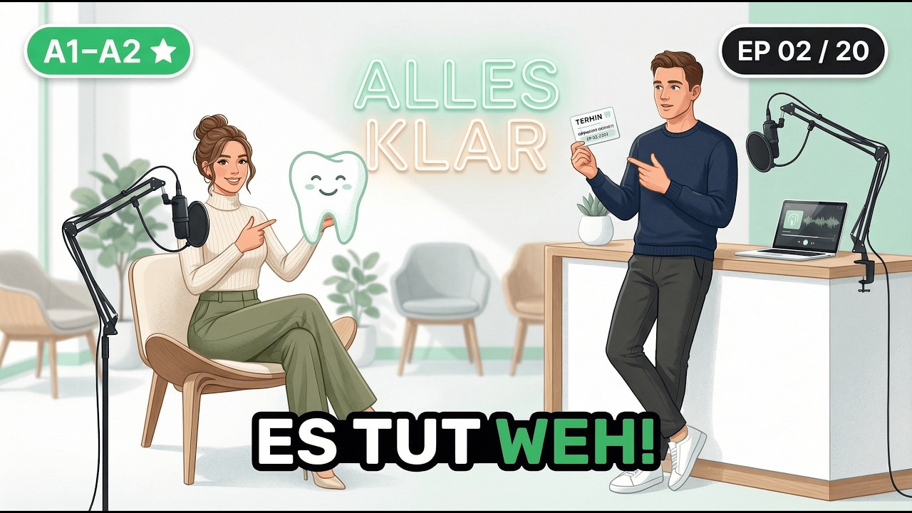 Can't Explain Your Toothache in German? 🦷 Watch This | A1-A2 EP02
