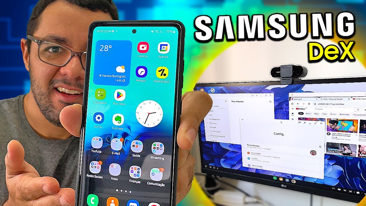 MODO DEX SAMSUNG: Meu S20 FE Virou um NOTEBOOK! (Apps, Navegador e Jogos)