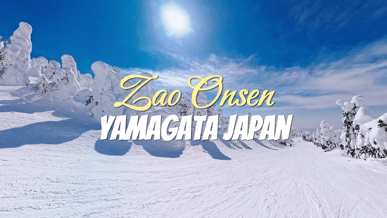 Snowboarding in Zao Onsen Ski Resort Yamagata Japan