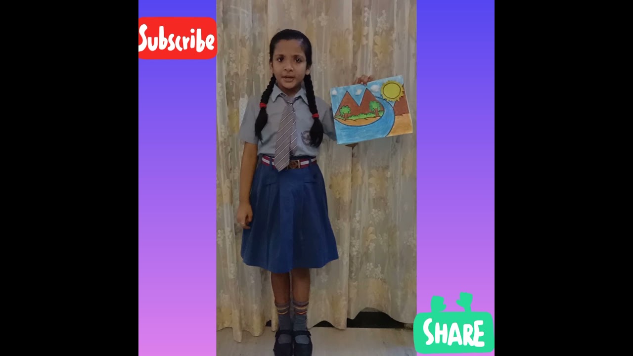 Speech on nature..She got first position for this #competition #speech #firstprize