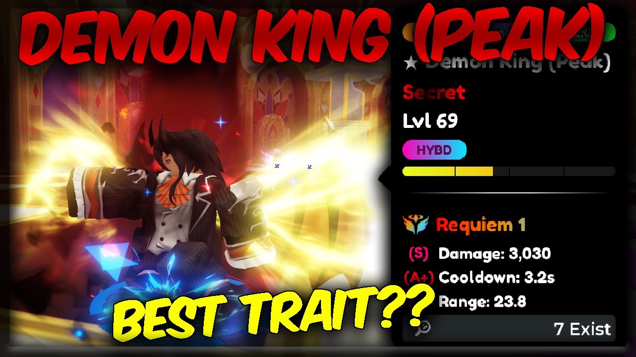 EVO MAX LVL DEMON KING SHOWCASE in ANIME DEFENDERS