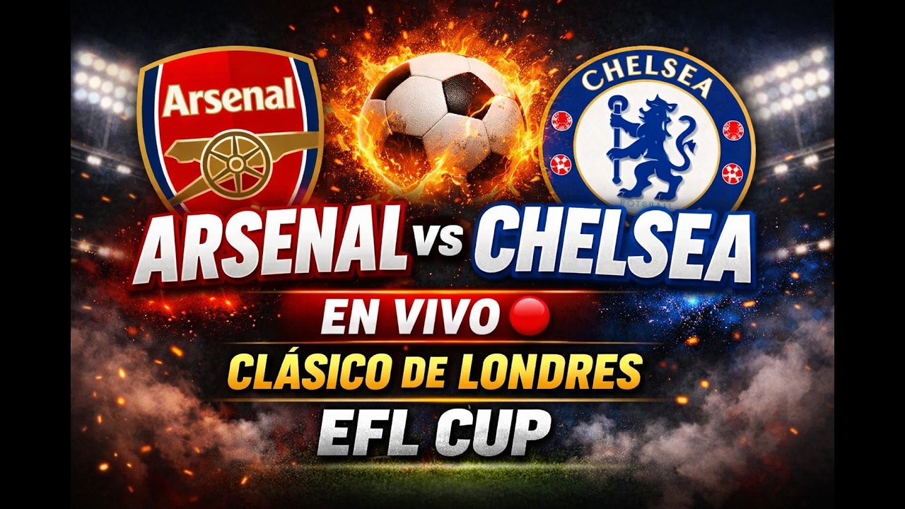 ARSENAL vs CHELSEA EN VIVO 🔴  EFL CUP Carabao Cup  CLÁSICO INGLÉS IMPERDIBLE