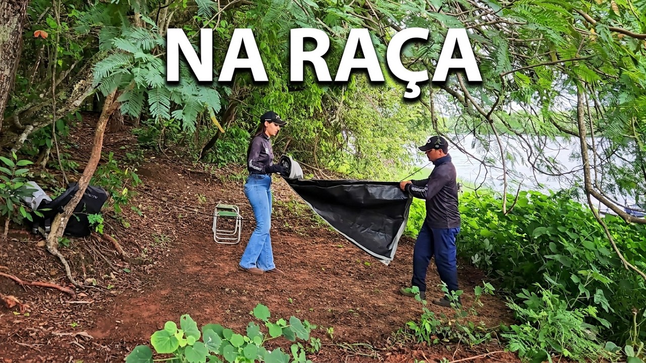 ACAMPAMENTO No Mato - da Chegada á Noite com Pescaria