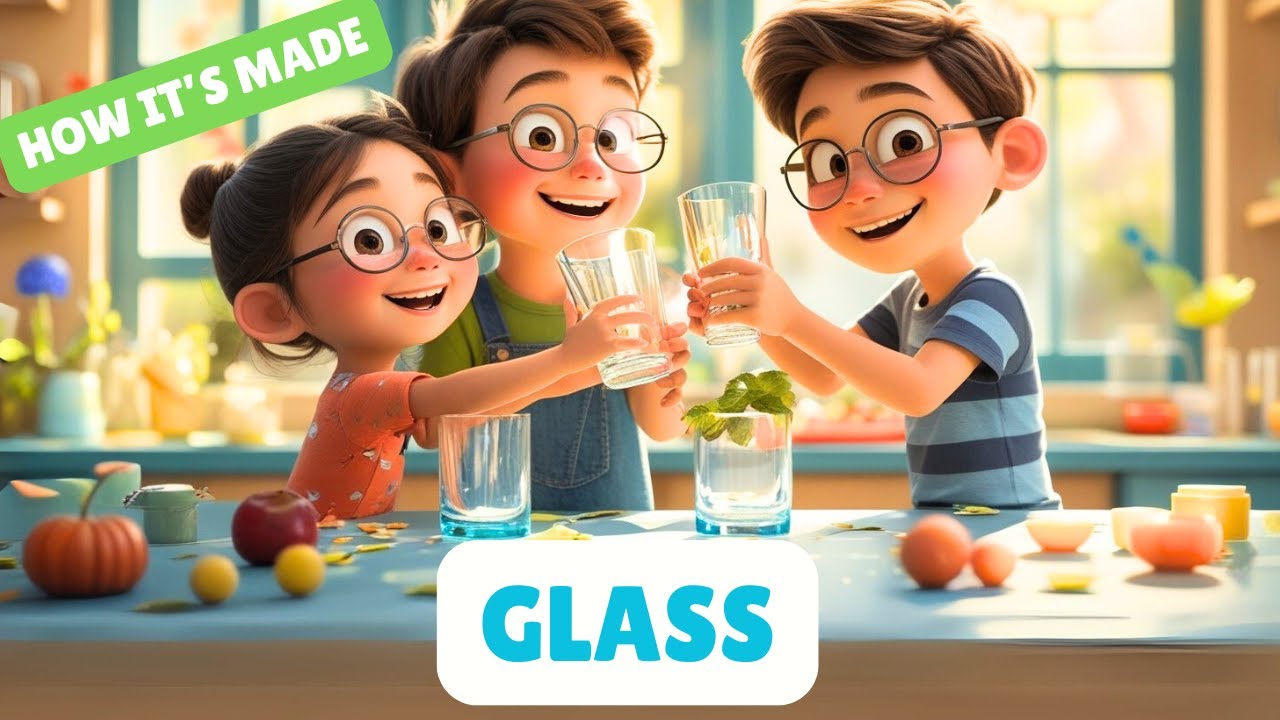 Educational animated video for learning - learn how glass is made