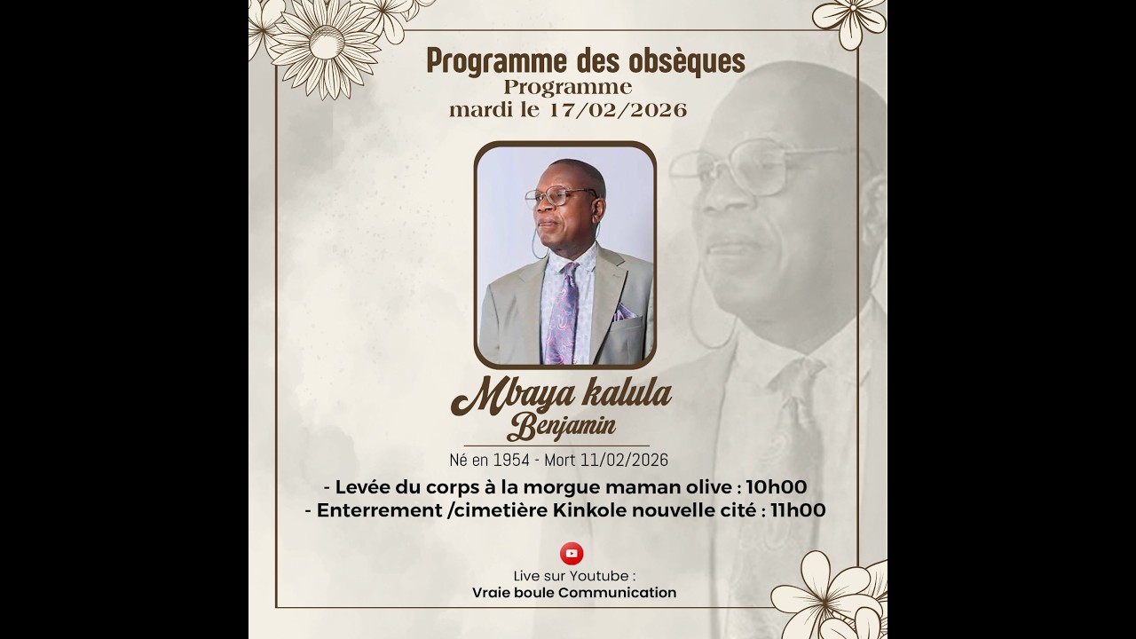 Obsèques de Papa Mbaya KALULA Benjamin