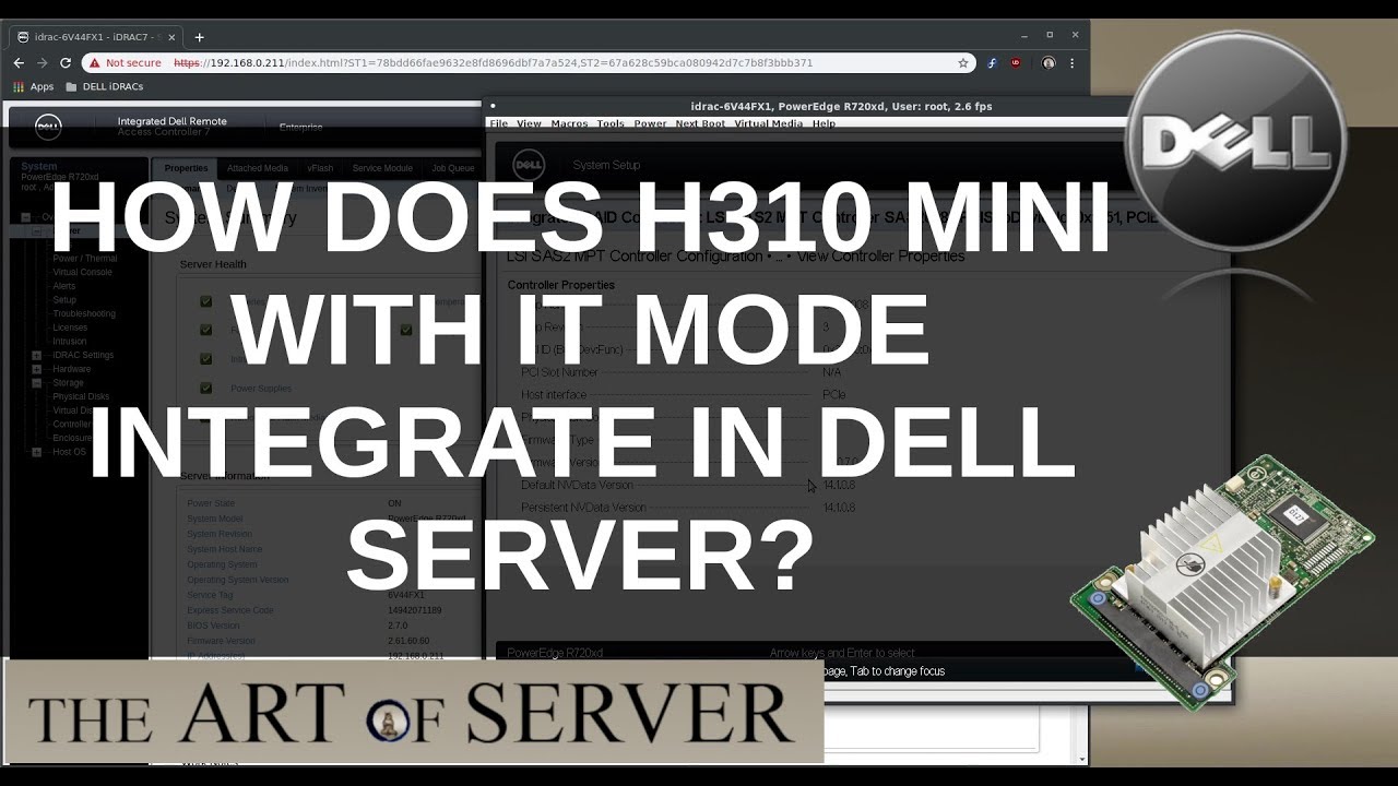 How does H310 mini with IT mode firmware integrate with Dell