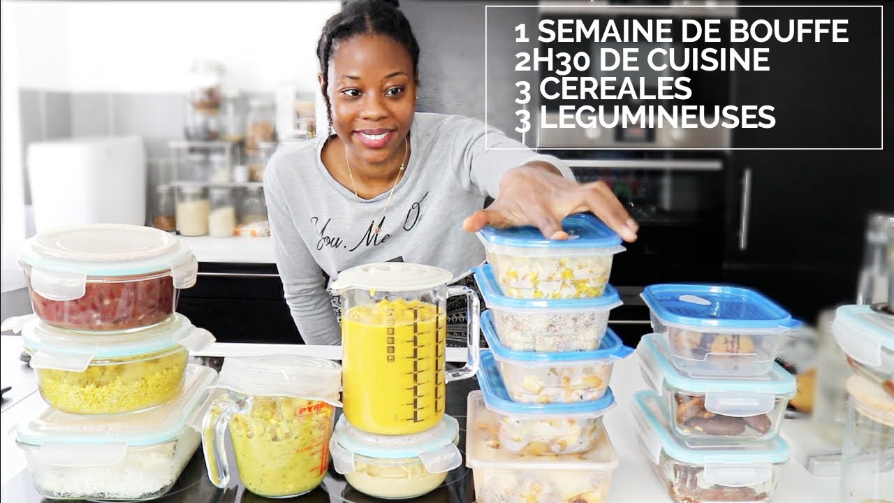 J'ai Fait Une Semaine De Meal Prep Avec 3 Céréales et 3 Légumineuses (Vegan en Confinement)