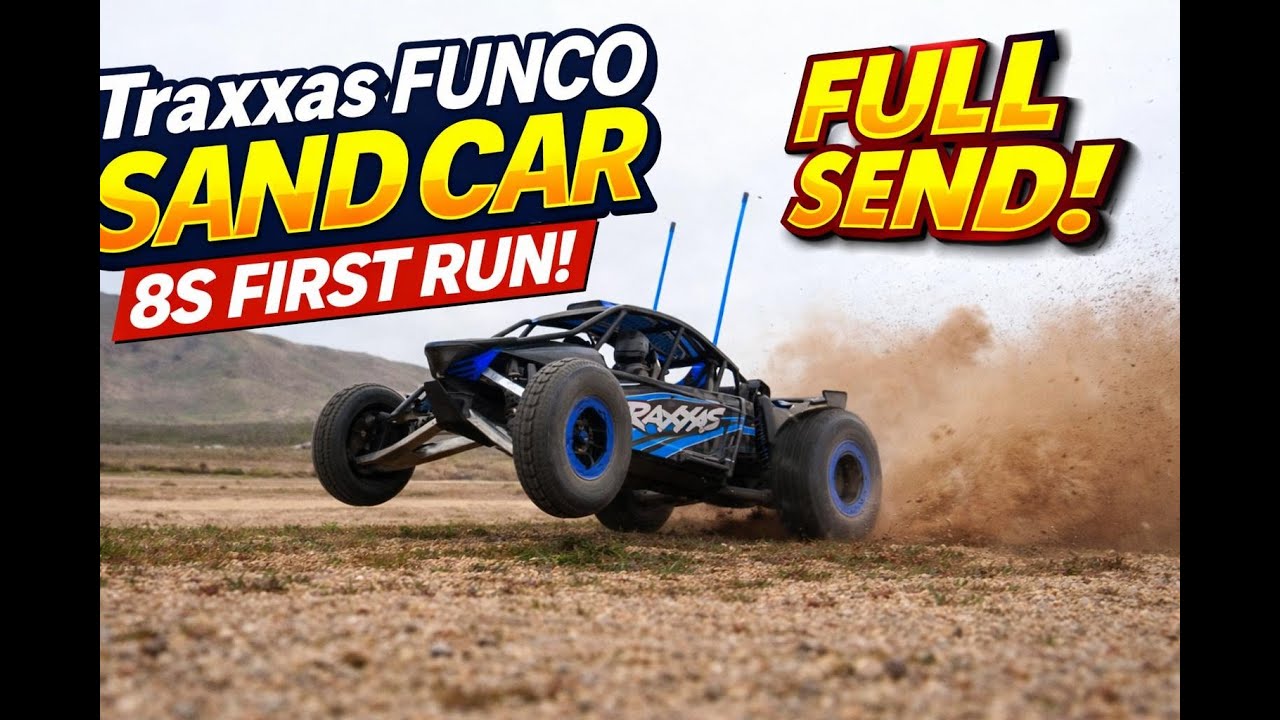 Traxxas FUNCO Sand Car on 8S This First Run Went CRAZY! INSANE Power!