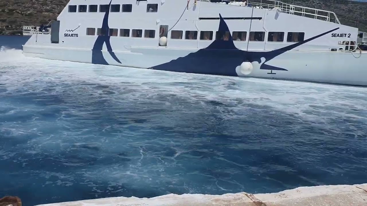 Seajet 2 .leaving AMORGOS Greece...MAY .2022.