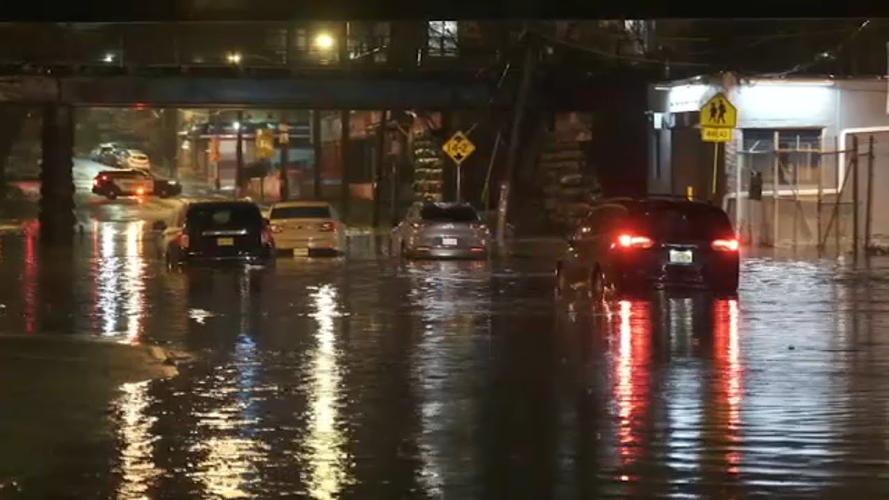 Drivers rescued from flooded vehicles in Newark