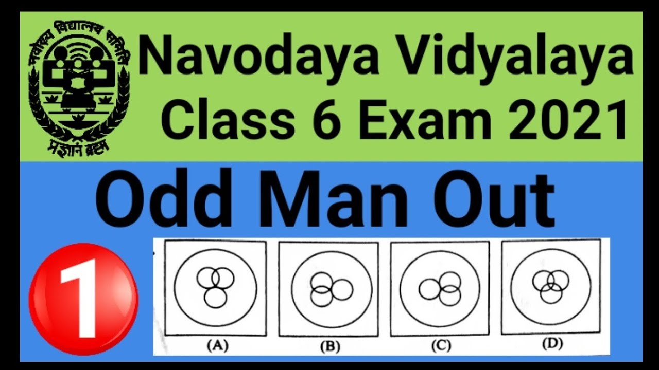 | Mental Ability Part - 1 | Odd Man Out | Jawahar Navodaya Vidyalaya Exam 2021 | Class 6 | JNVST |