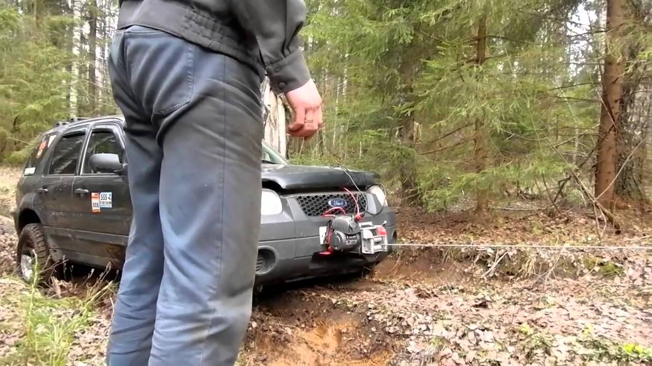Съемная лебедка Т-Мах 6500 на Эскейп