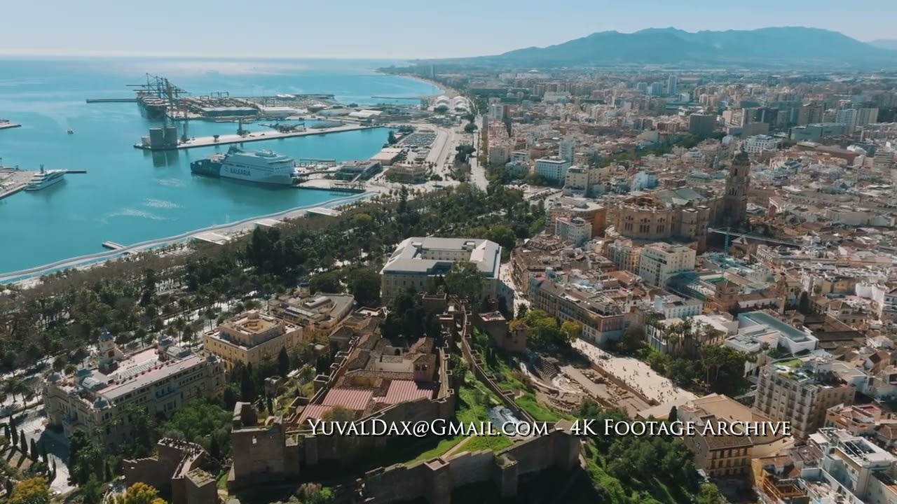 Alcazaba Aerial / Malaga Spain
