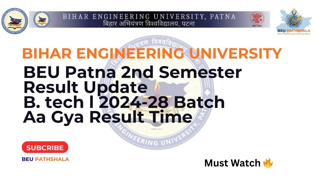 BEU Patna l 2nd Semester Result Update l 2024-28 Session l #beu #biharengineeringuniversity 