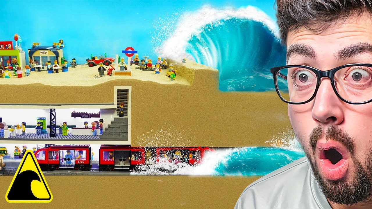 TSUNAMI INUNDA la ESTACI&Oacute;N DE METRO en LEGO 😱