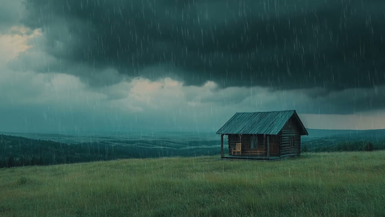 A Calm Evening Rain at the Hilltop Cottage | Nature’s Softest Sounds