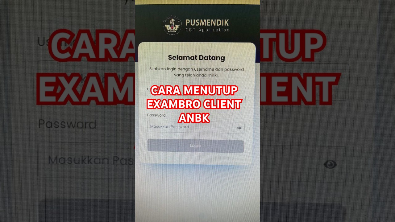 Cara menutup EXAMBRO client ANBK #anbk #client #proktoranbk