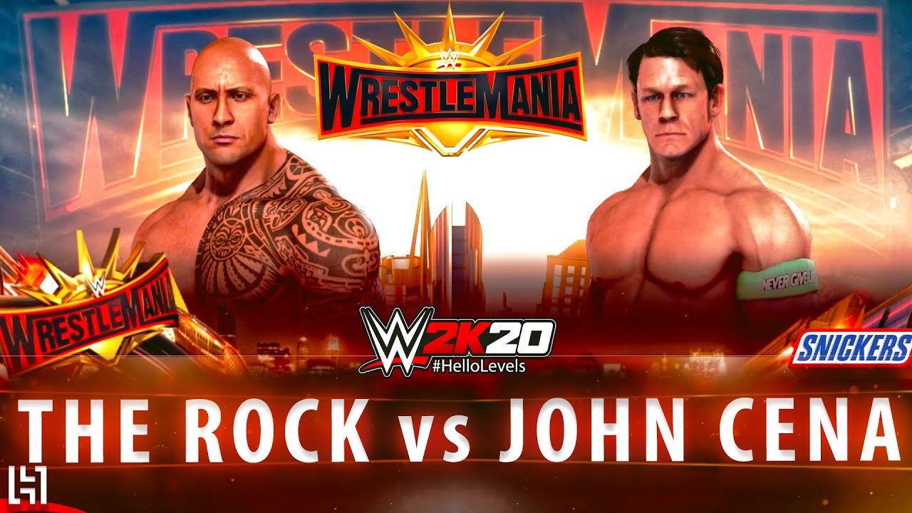 WWE 2K20 The Rock vs John Cena Match Gameplay