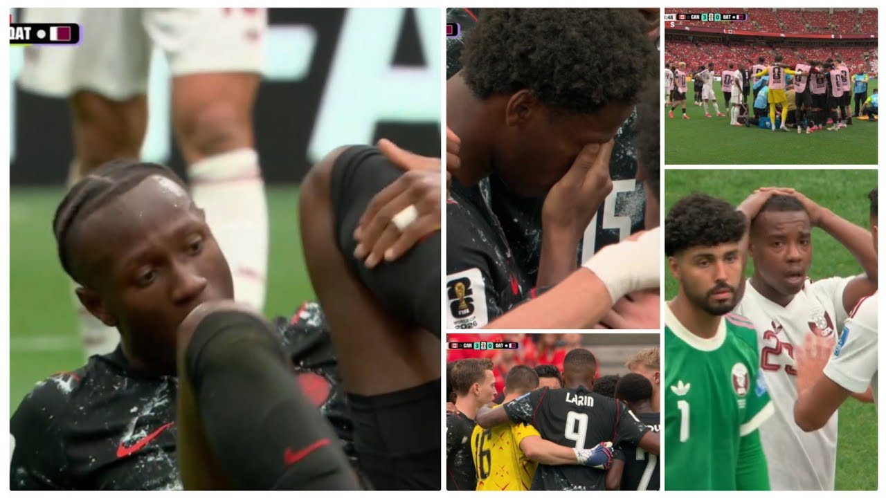 Isma&euml;l Kon&eacute; injury Broken Leg | Assim Madibo Red  card | Isma&euml;l Kon&eacute; Leg Injury | Canada vs Qatar 