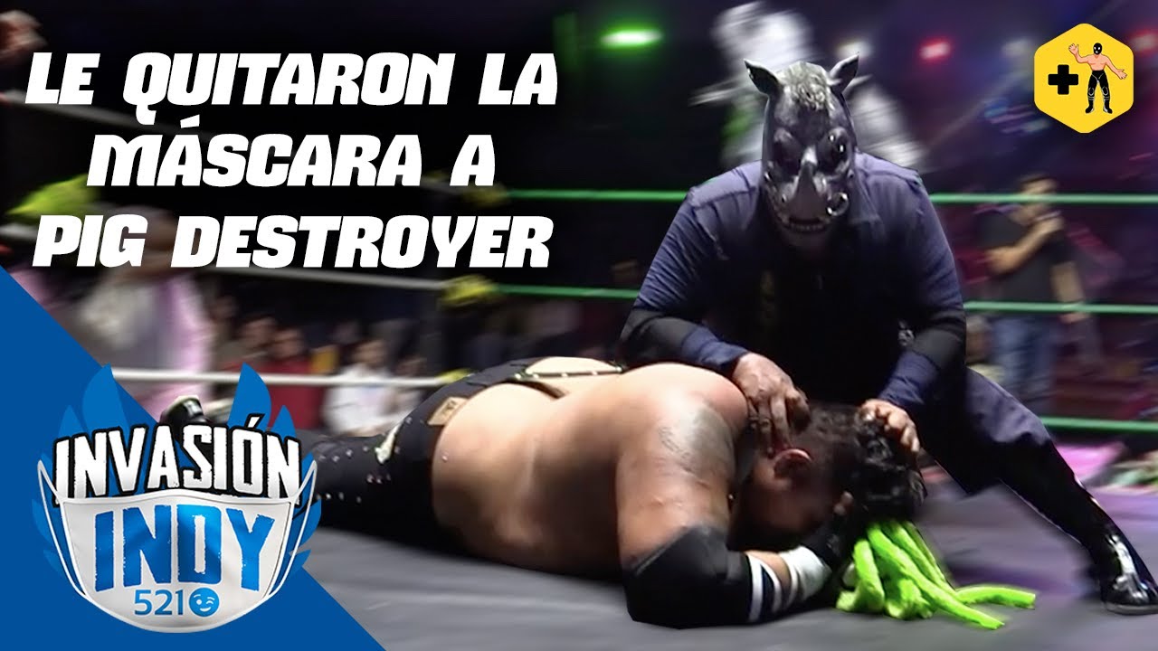 Lucha en super libre: La Puerquiza Extrema vs Rhynoxxx Crash | Invasión Indy en la Arena Neza