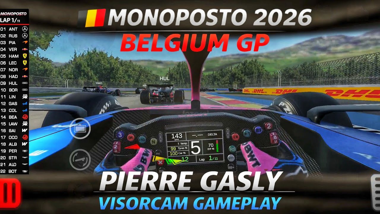 Monoposto 2026 Pierre Gasly Viscorcam Belgium GP Gameplay 🇧🇪