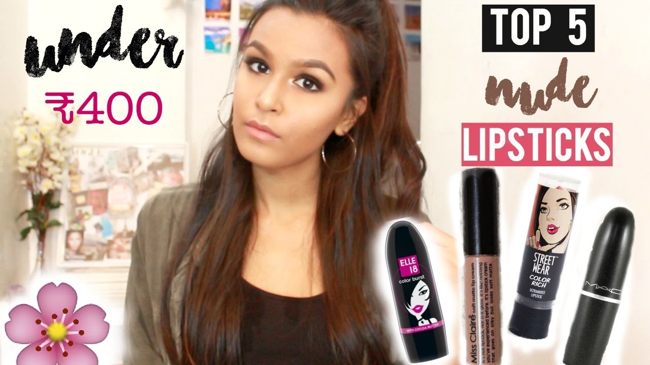 Top 5 Matte Nude Lipsticks for Indian/Olive/Asian Skintone in India | Under ₹400
