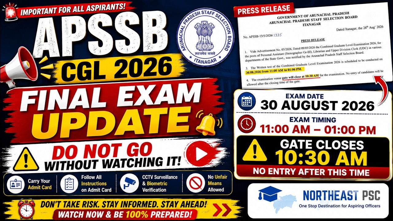 APSSB CGL 2026 FINAL EXAM UPDATE | Important Instructions &ndash; MUST WATCH!