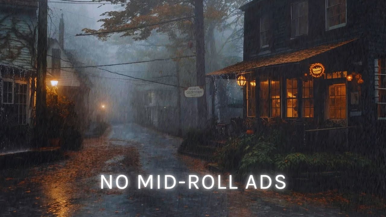 Cozy Rain for Sleep | Small Town Ambience