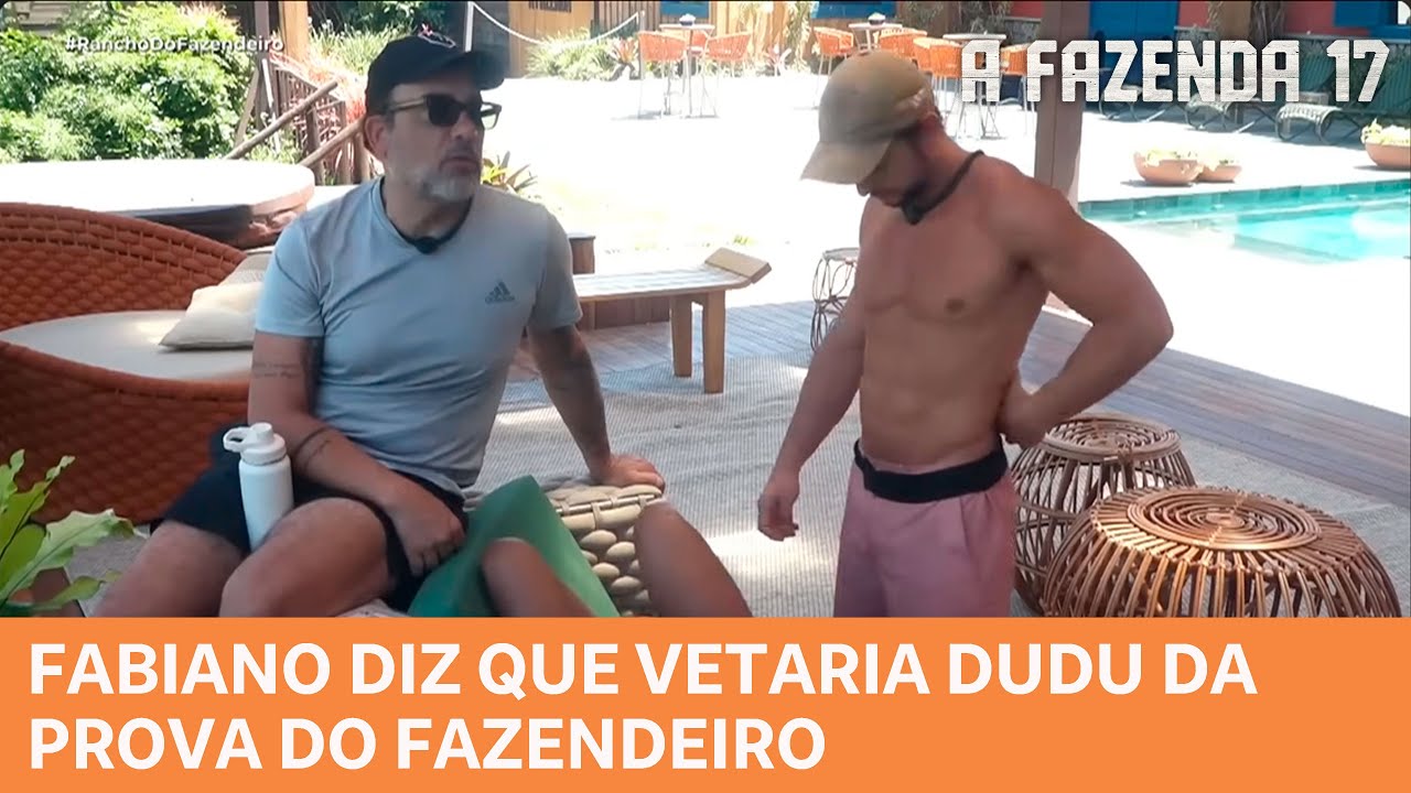 A FAZENDA 17: Após reforçar aliança com Dudu, Fabiano diz que vetaria ele da Prova do Fazendeiro