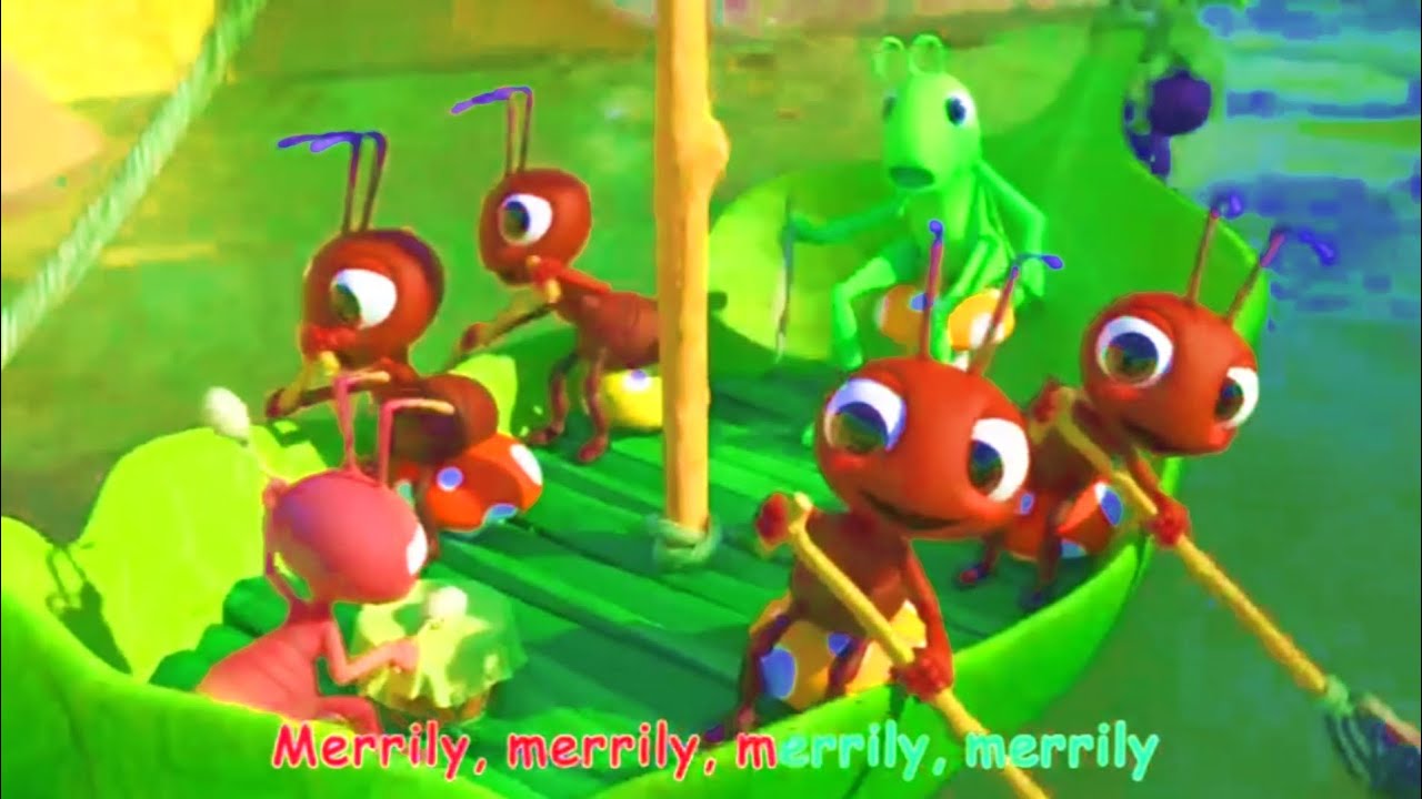 Ants Are Row Row Row A Boat In The River Are Happy//Fun Effects 