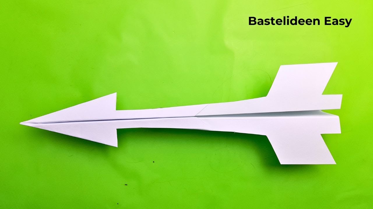 Papierflieger Falten - Papierflieger Falten Der Weit Fliegt A4 Teil 5 - Bastelideen Easy