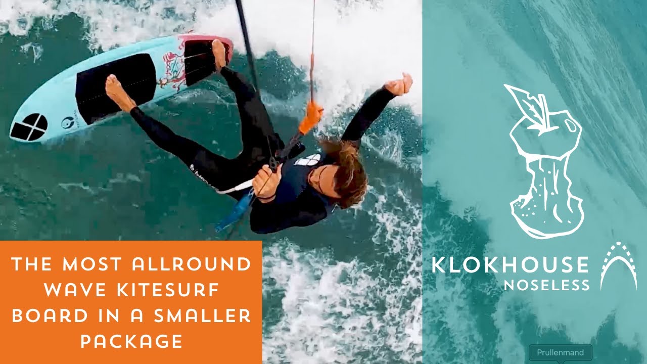 Product video of the Klokhouse Noseless: The most allround wave kitesurf board in a smaller package