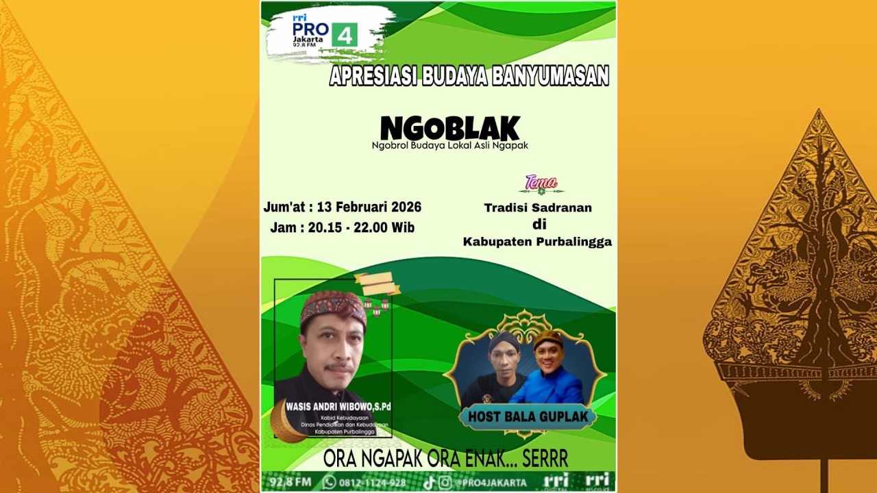Tradisi Sadranan di Kabupaten Purbalingga | Apresiasi Budaya Banyumasan - RRI PRO4 Jakarta