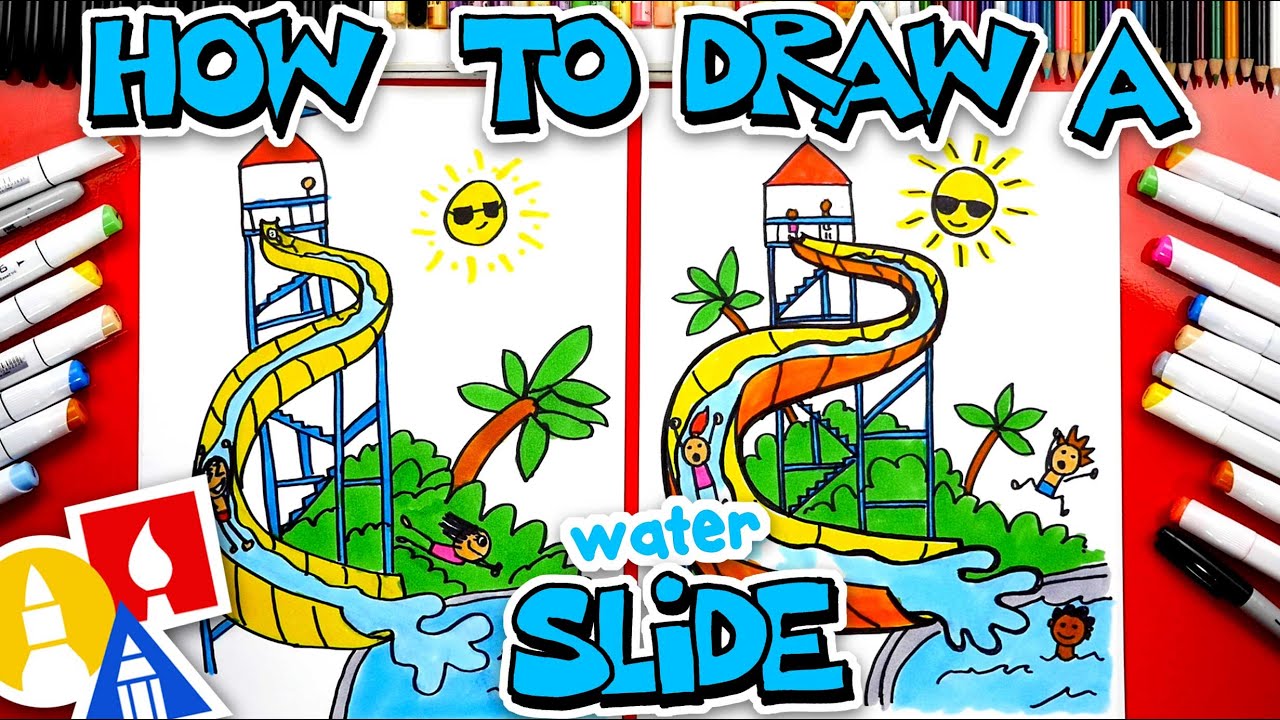 How To Draw A Waterslide