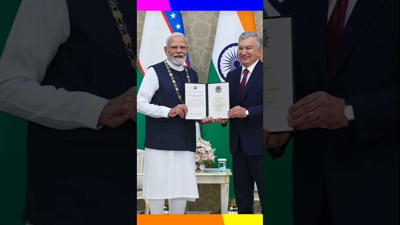 PM Modi Conferred With Uzbekistan&rsquo;s Supreme State Award &lsquo;Order of Oliy Darajali Dustlik&rsquo;#shorts