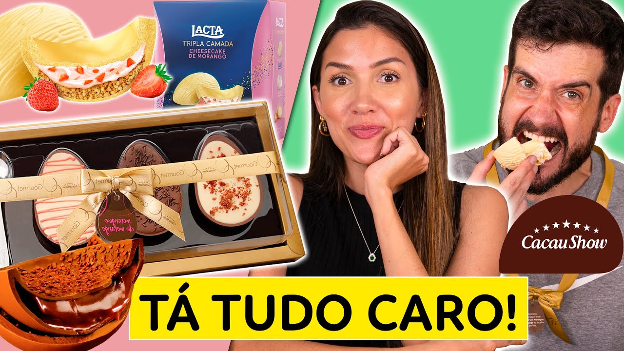 PROVANDO OVO DE PÁSCOA RECHEADO | CACAU SHOW, LACTA TRIPLA CAMADA e mais | OVO DO POVO 2022 #1